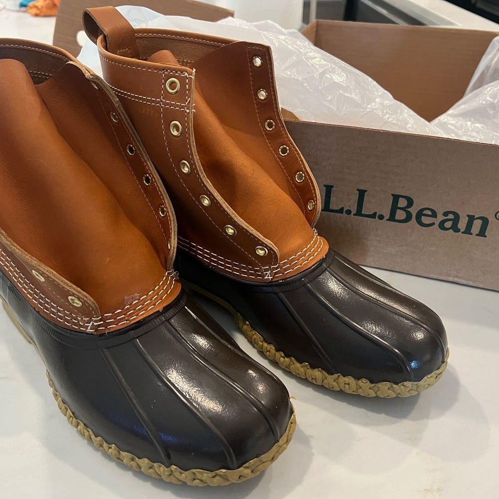 L.L. Bean Brown and Tan Duck Boots